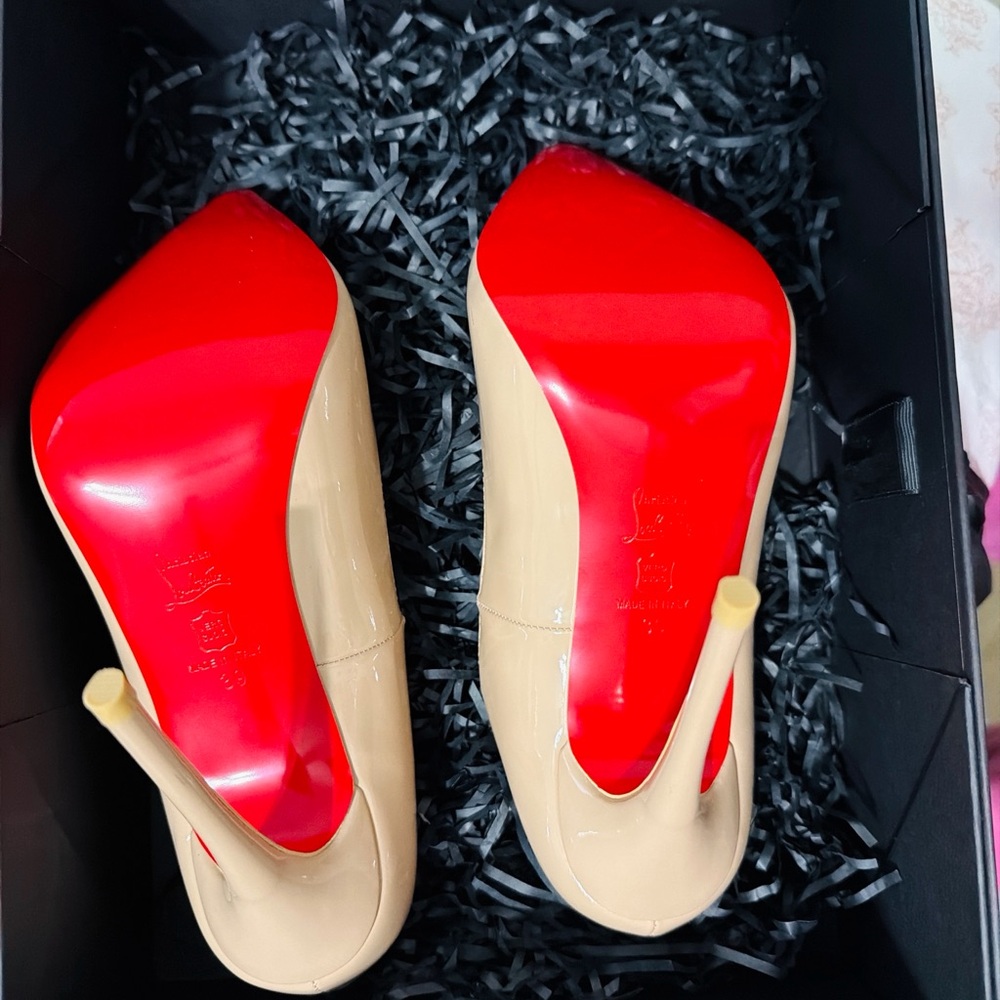 Christian Louboutin So Kate 120 Nude Patent Heels – Brand New, No Box - Picture 3 of 5